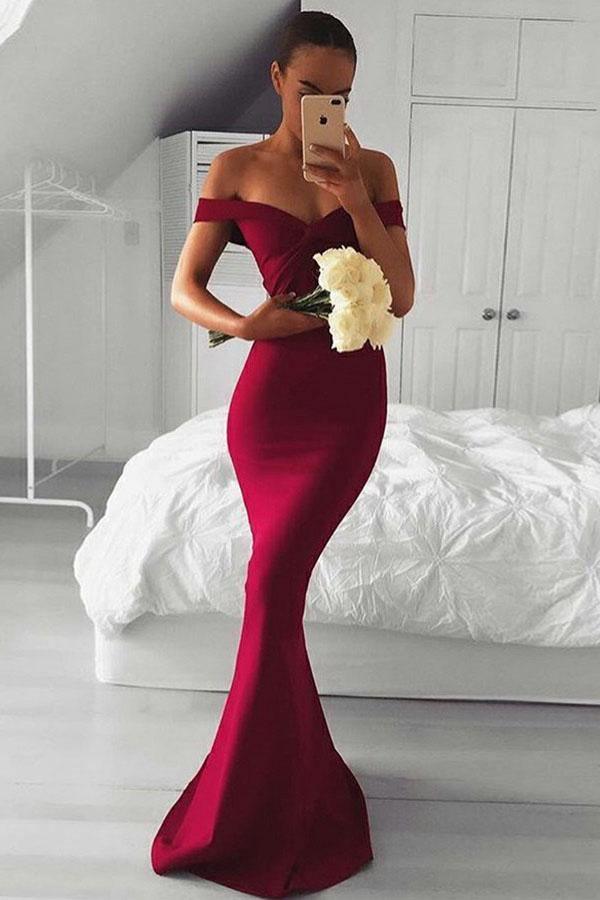 maroon formal dress